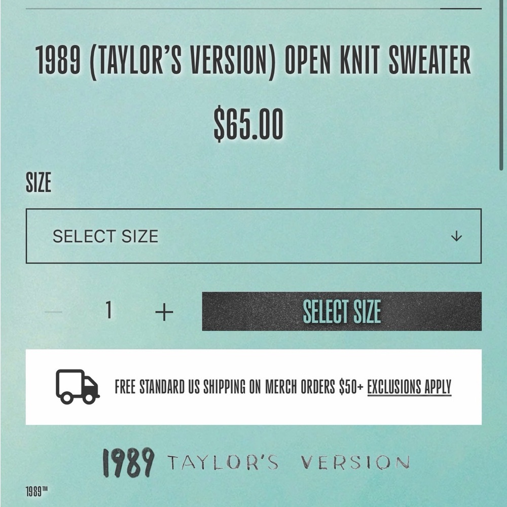 Taylor Swift 1989 (Taylor’s Version) Open Knit Sweater Brand New w/o Tags - Picture 6 of 14